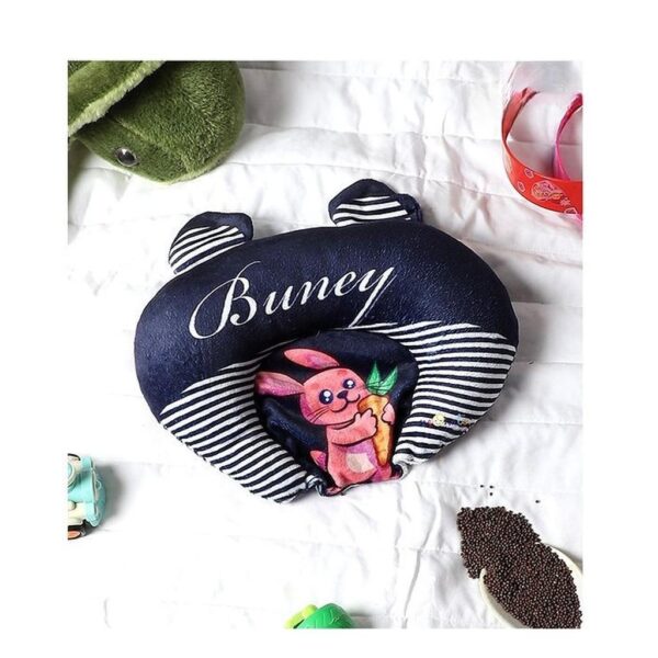 Numum Mustard Seed Pillow For New Born Baby, Ideal For Round Head Shaping Seed Pillow For 0 To 6 Months Babies (Dark Blue Bunny Pillow) ( Color And Design May Vary)